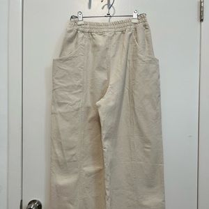 Clyde Culotte in Cotton Canvas - Natural / 6-Tall